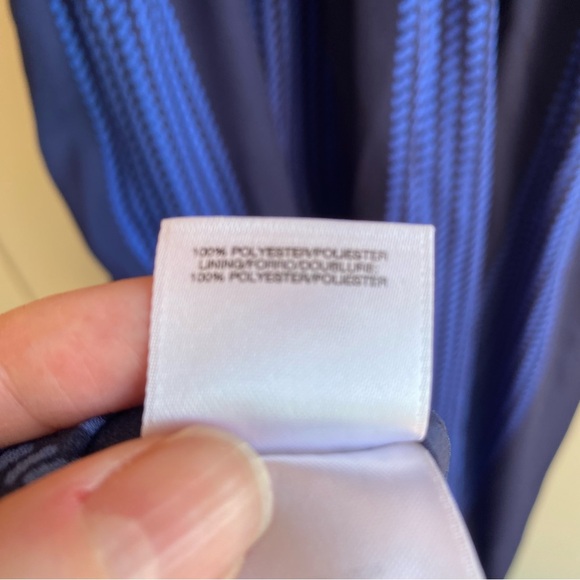 Anne Klein Blue Wrap Midi Dress with Cuffed Sleeves - Picture 7 of 12